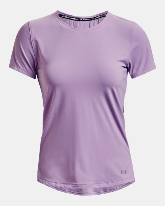 Women's UA Iso-Chill 200 Laser T-Shirt, Purple, pdpMainDesktop image number 7